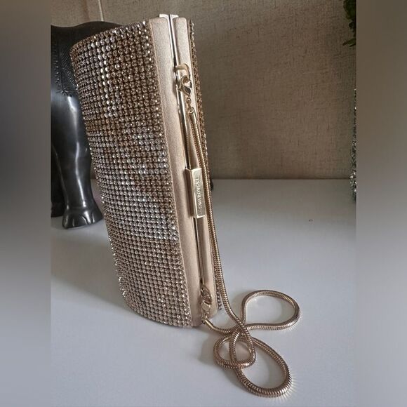 Genuine Swarovski Bag Authentic Swarovski Gold Clutch. - Picture 11 of 17